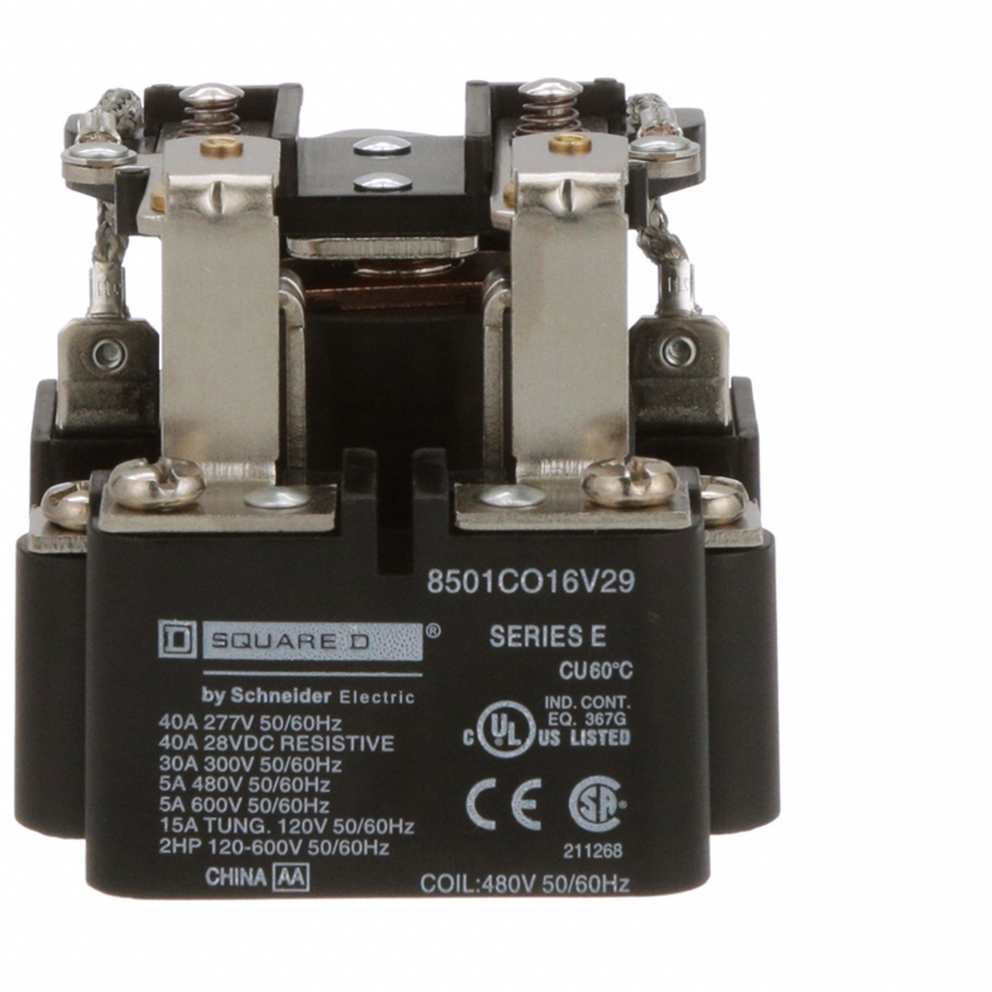 H8137 Open Power Relay 480V AC DPDT 8Pins