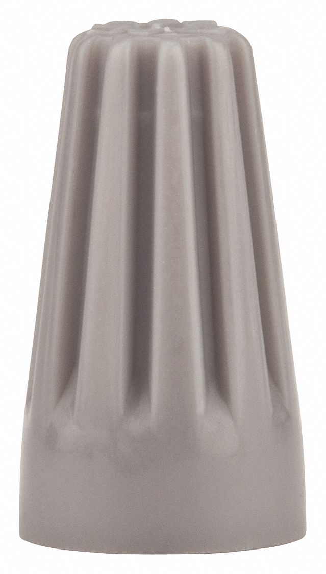 Twist-On Wire Connectors: Gray, Wire Sizes 22 AWG – 16 AWG, 300 V, 1, 000, PK