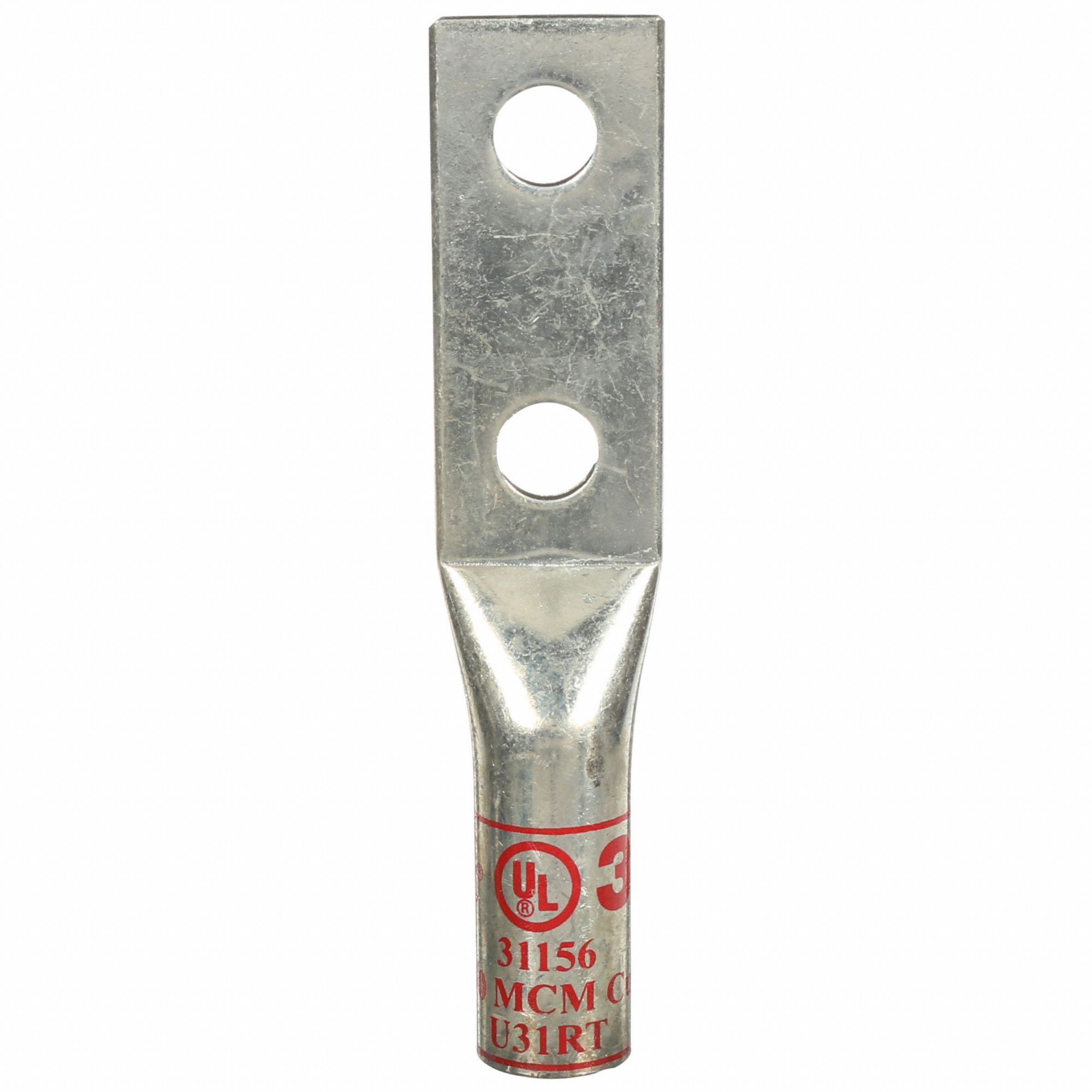 Compression Lugs: For 350 kcmil, Stranded Wire, 1/2 in Stud Size, Long, Copper Barrel