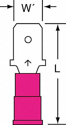 CONNECTOR NYL INS MDISC22-18 100/BX