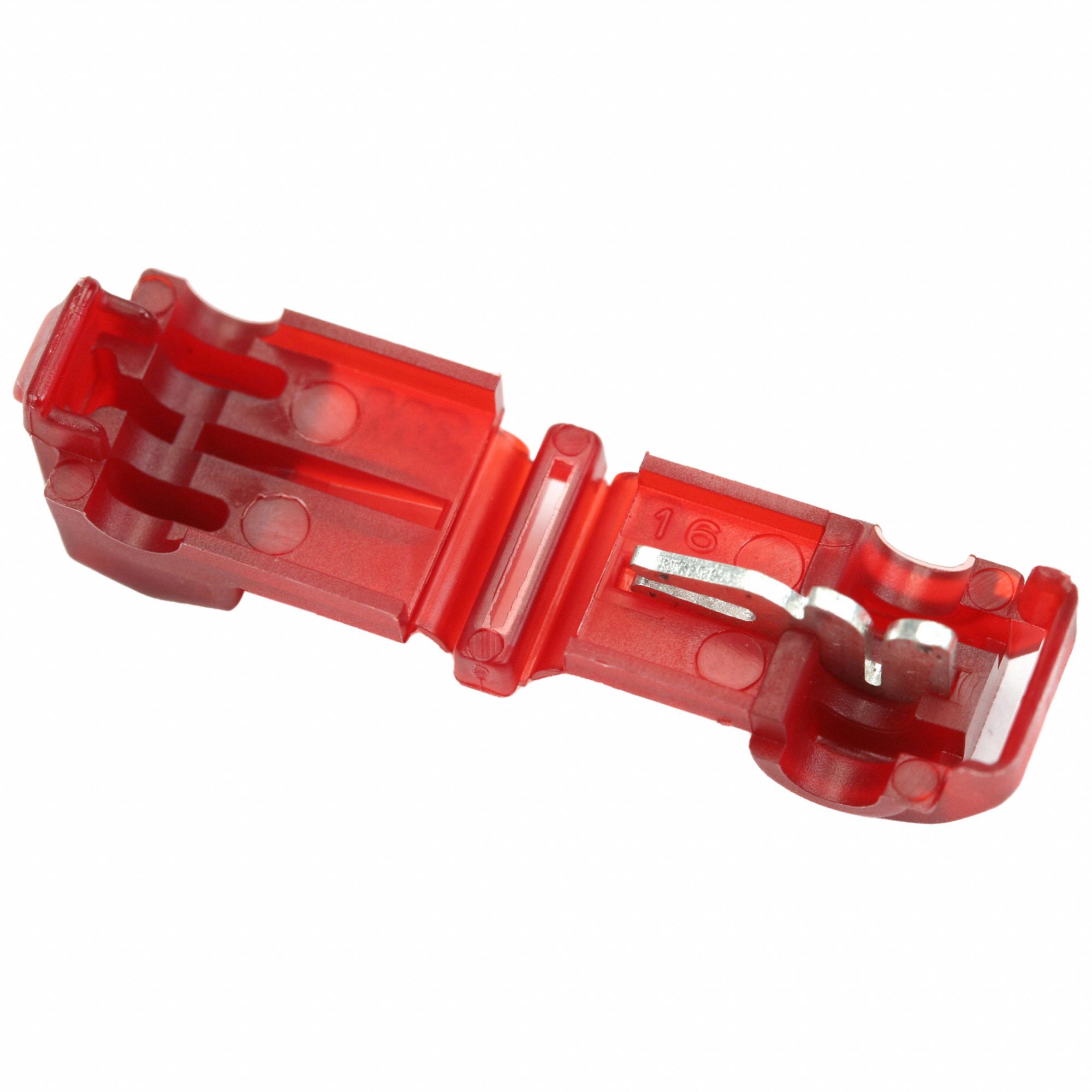 Insulation Displacement Connector: 1 Ports, Maroon, 22 AWG – 18 AWG Run Size Range, 600 V