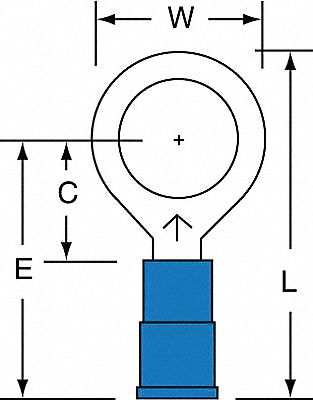 ANNEAU NYL PRISE 16-14AWG 3/8IN