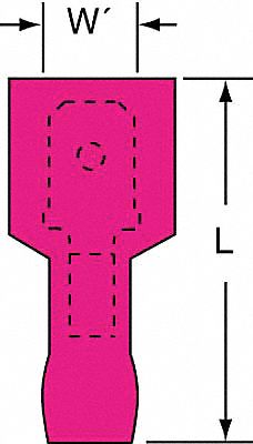 COSSE MALE ISOLEE 22-18 AWG 50/BT