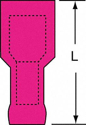 Wire Disconnect: Female Socket, Red, Nylon, Full Coverage, 22 AWG – 18 AWG Wire Size