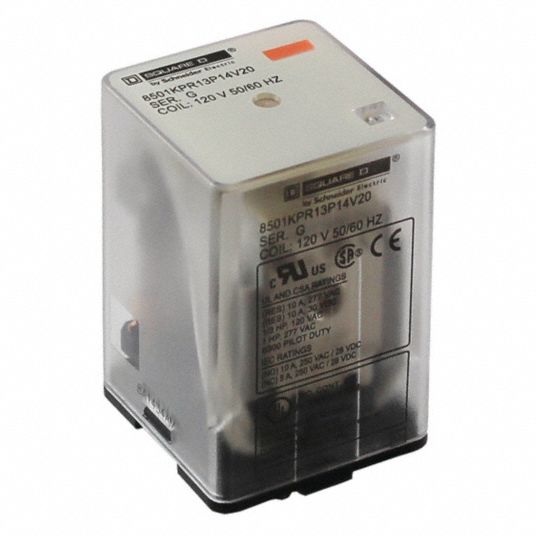 SQUARE D General Purpose Relay 11 Pins Relay, 3PDT, 10A 277V, 10A