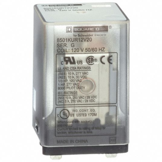 Square D Plug-In Relay 8501KUR12V20