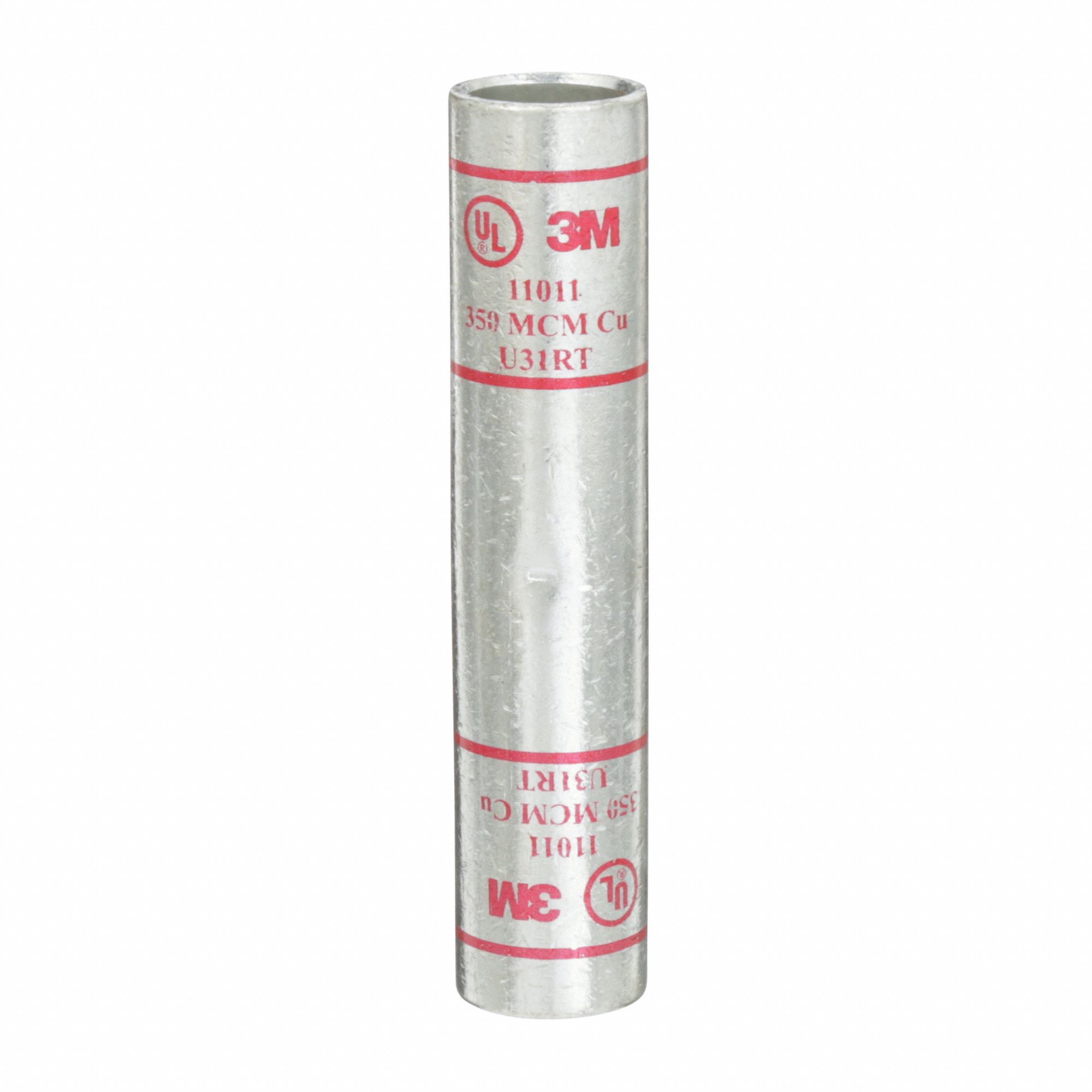 3M LongBarrel Splice 350 kcmil Wire Gauge, Red, High Conductivity