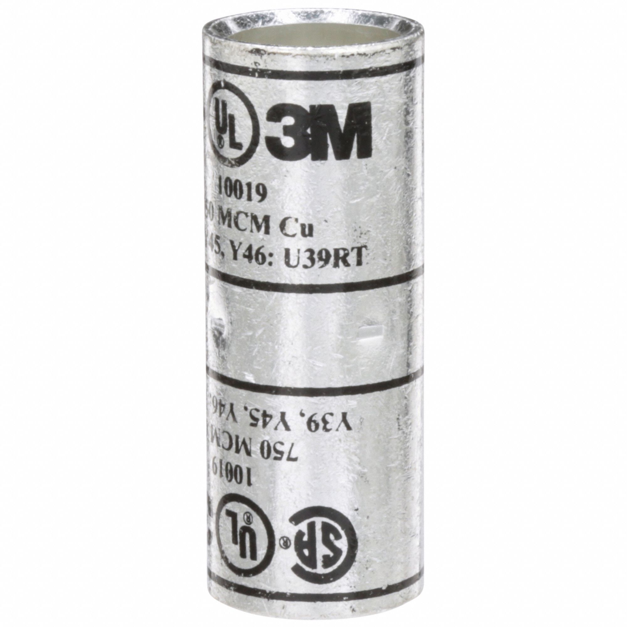 Open Barrel Splices: 750 kcmil Wire Size, Black Code, 3.38 in, Copper Barrel, 106 Die