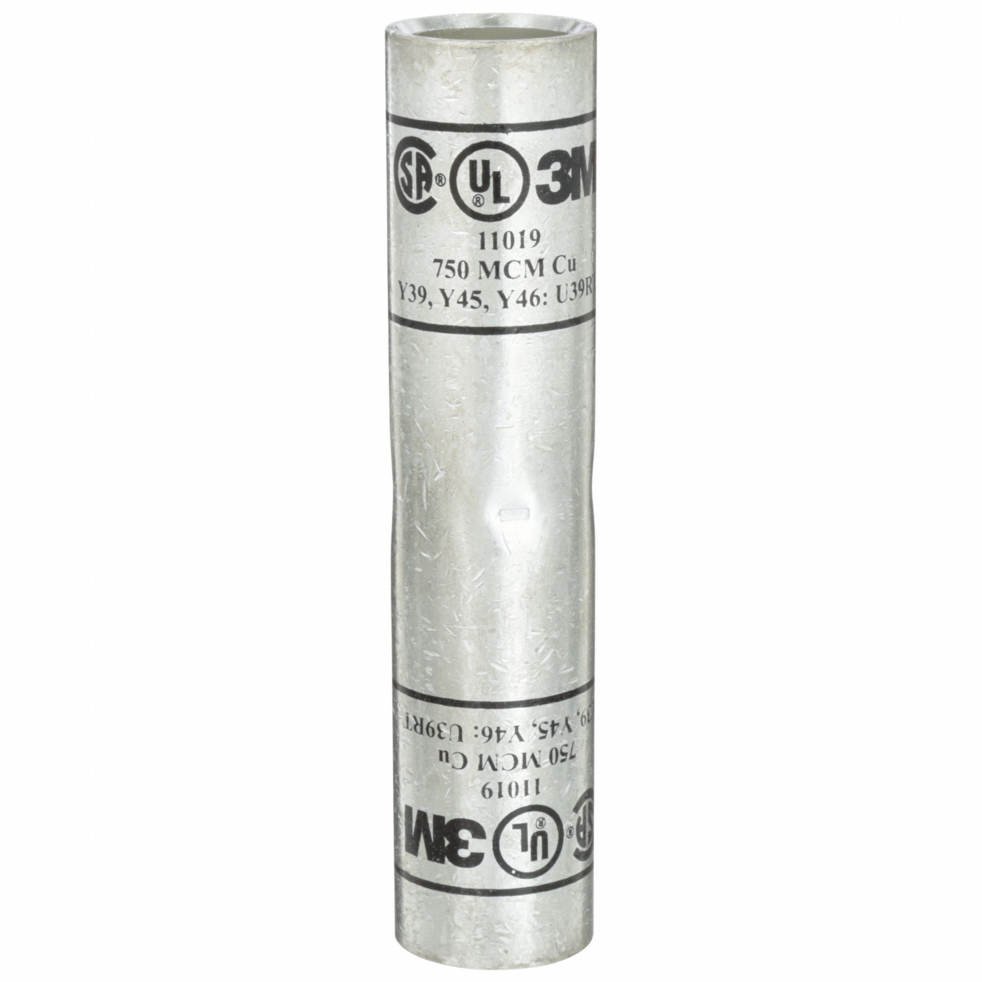 Open Barrel Splices: 750 kcmil Wire Size, Black Code, 5.88 in, Copper Barrel, 106 Die