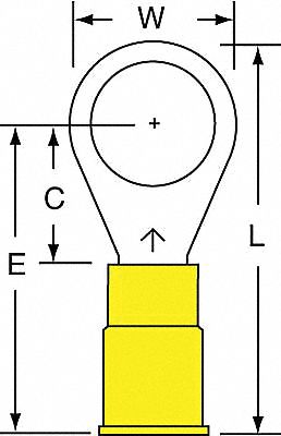 TERMINAL GRIP RING TONGUE 50/BX