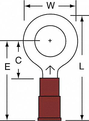 TERMINAL GRIP RING TONGUE 100/BX