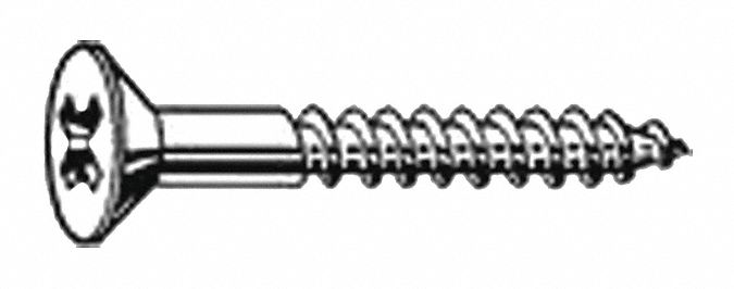 Wood Screw Flat #6x1/2 L PK100