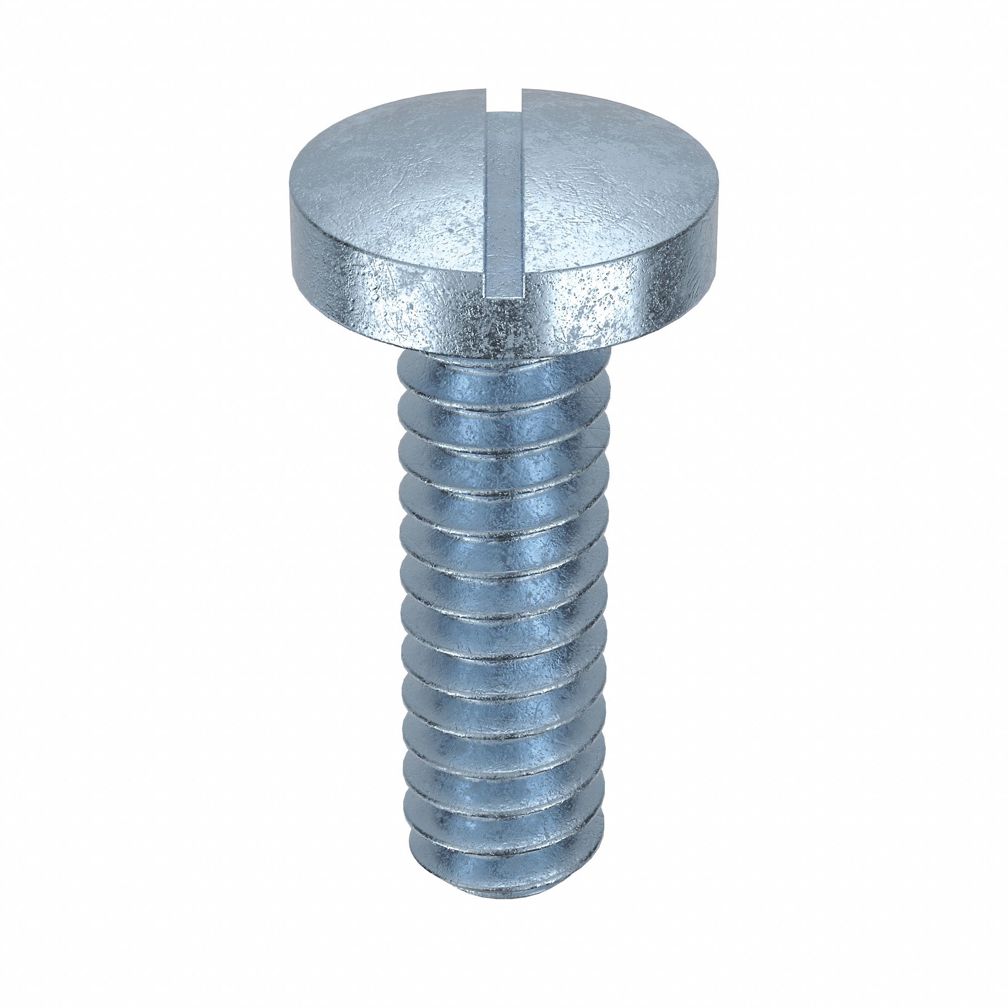 Machine Screw: #4-40 Thread Size, 3/8 in Lg, Steel, Zinc-Plated, Pan, Slotted, Machine Screw, 100 PK