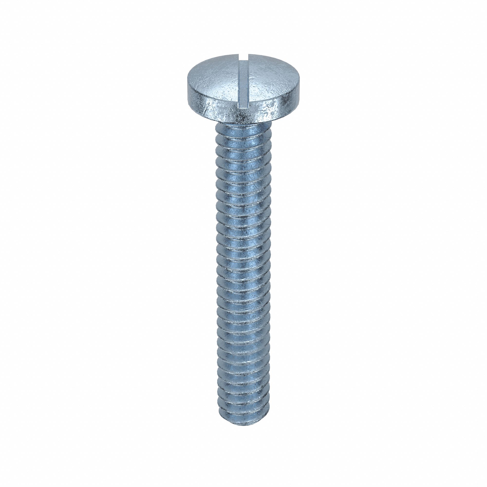 Machine Screw: #4-40 Thread Size, 3/4 in Lg, Steel, Zinc-Plated, Pan, Slotted, Machine Screw, 100 PK