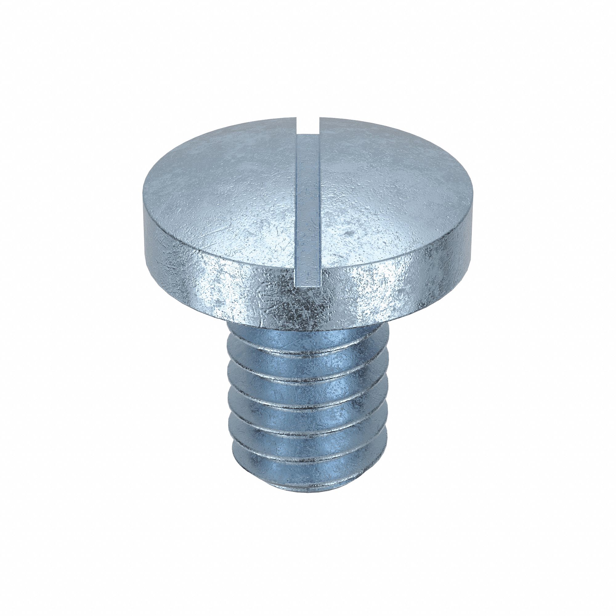 Machine Screw: #8-32 Thread Size, 1/4 in Lg, Steel, Zinc-Plated, Pan, Slotted, Machine Screw, 100 PK