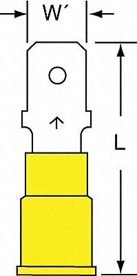 CONNECTEUR ISOL NYL MALE DIS 12-10