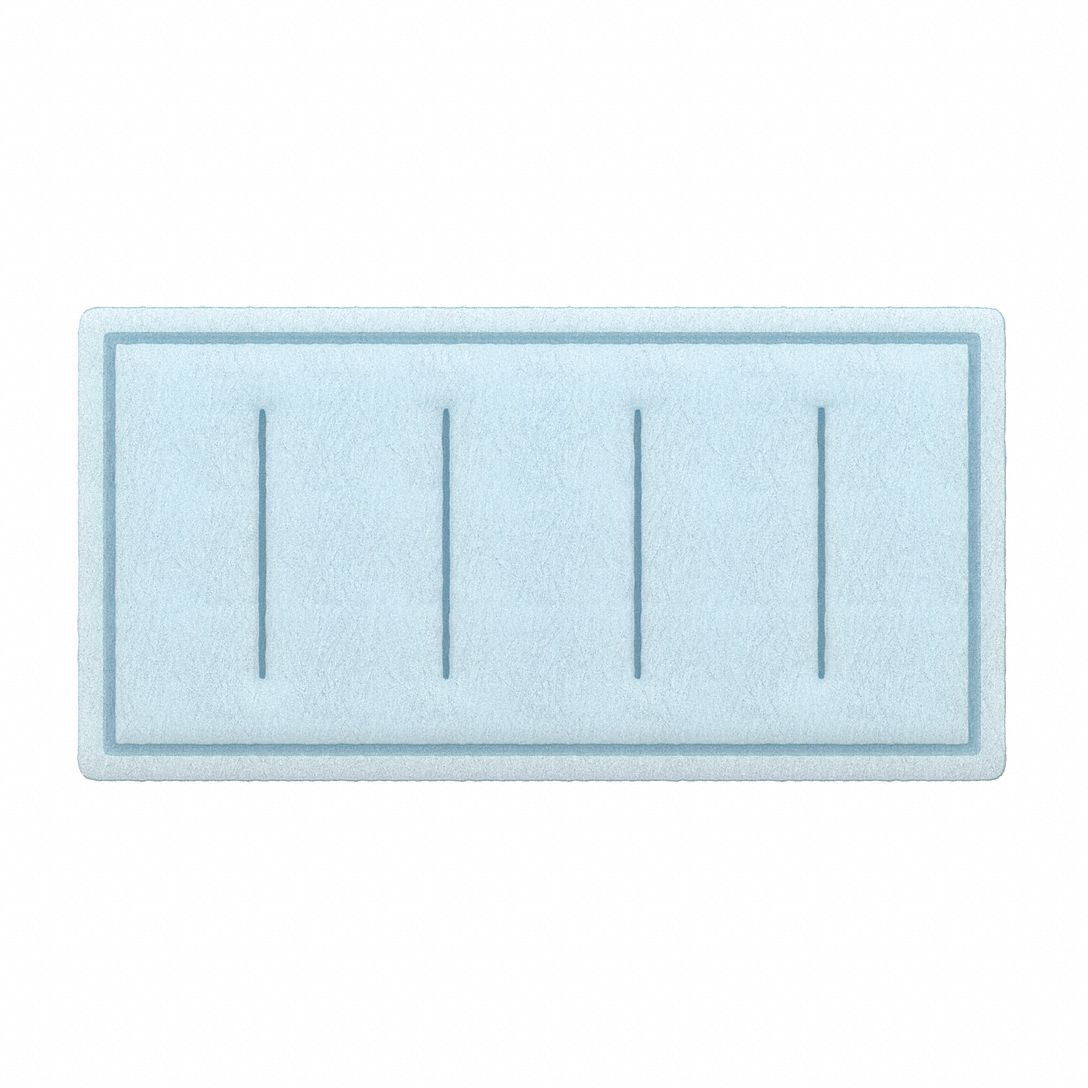 Ring Panel Air Filter: 14 in x 20 in x 1 in, 20 in Section Wd, 1 Sections, 3 Ply, MERV 8