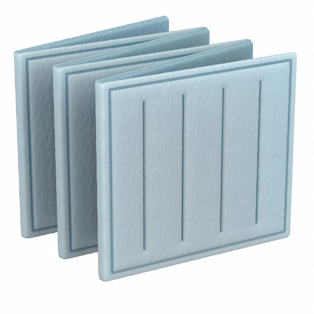 Link Air Filter: 16 in x 16 in x 1 in, 16 in Section Wd, 6 Sections, 3 Ply, MERV 8