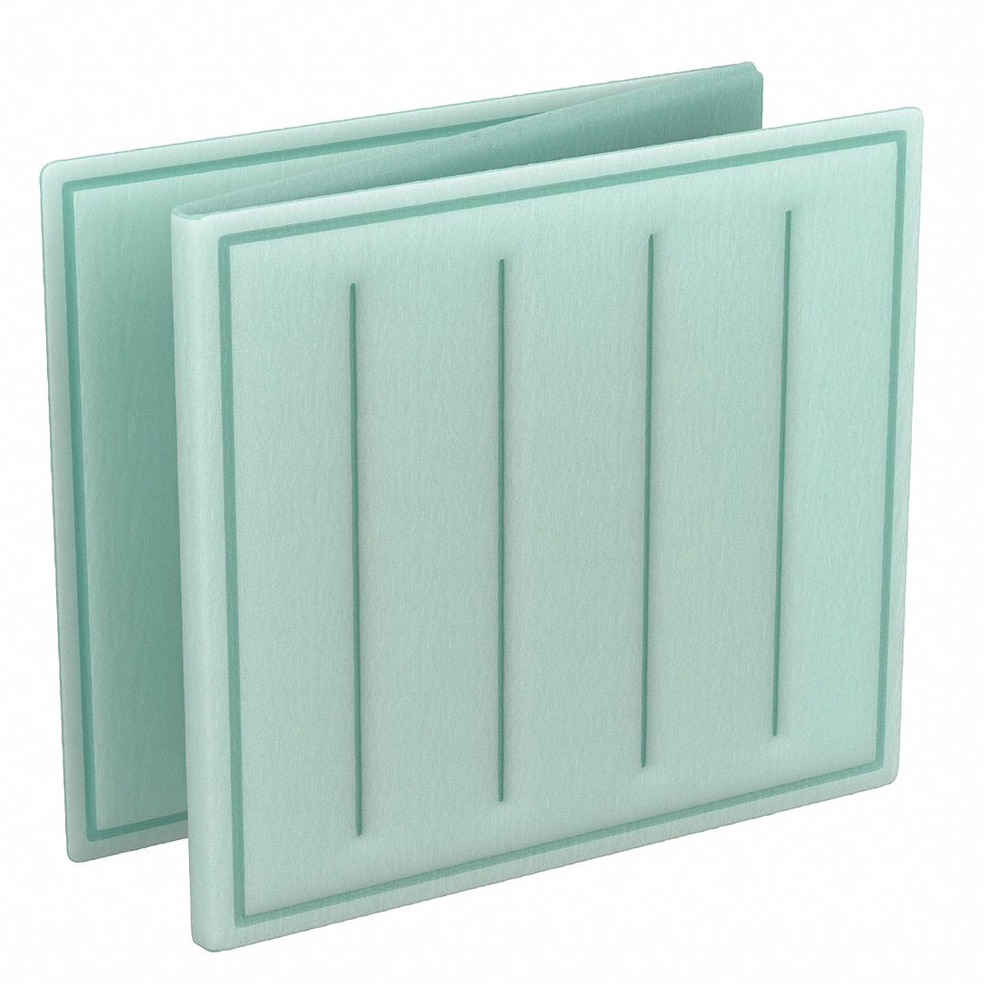 Link Air Filter: 14 in x 14 in x 1 in, 14 in Section Wd, 3 Sections, 2 Ply, MERV 8