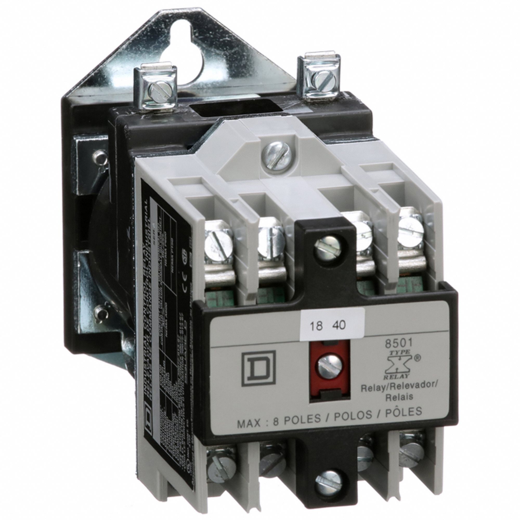 SQUARE D, 250V DC, 10 A, NEMA Control Relay 2DX018501XDO40V66 Grainger