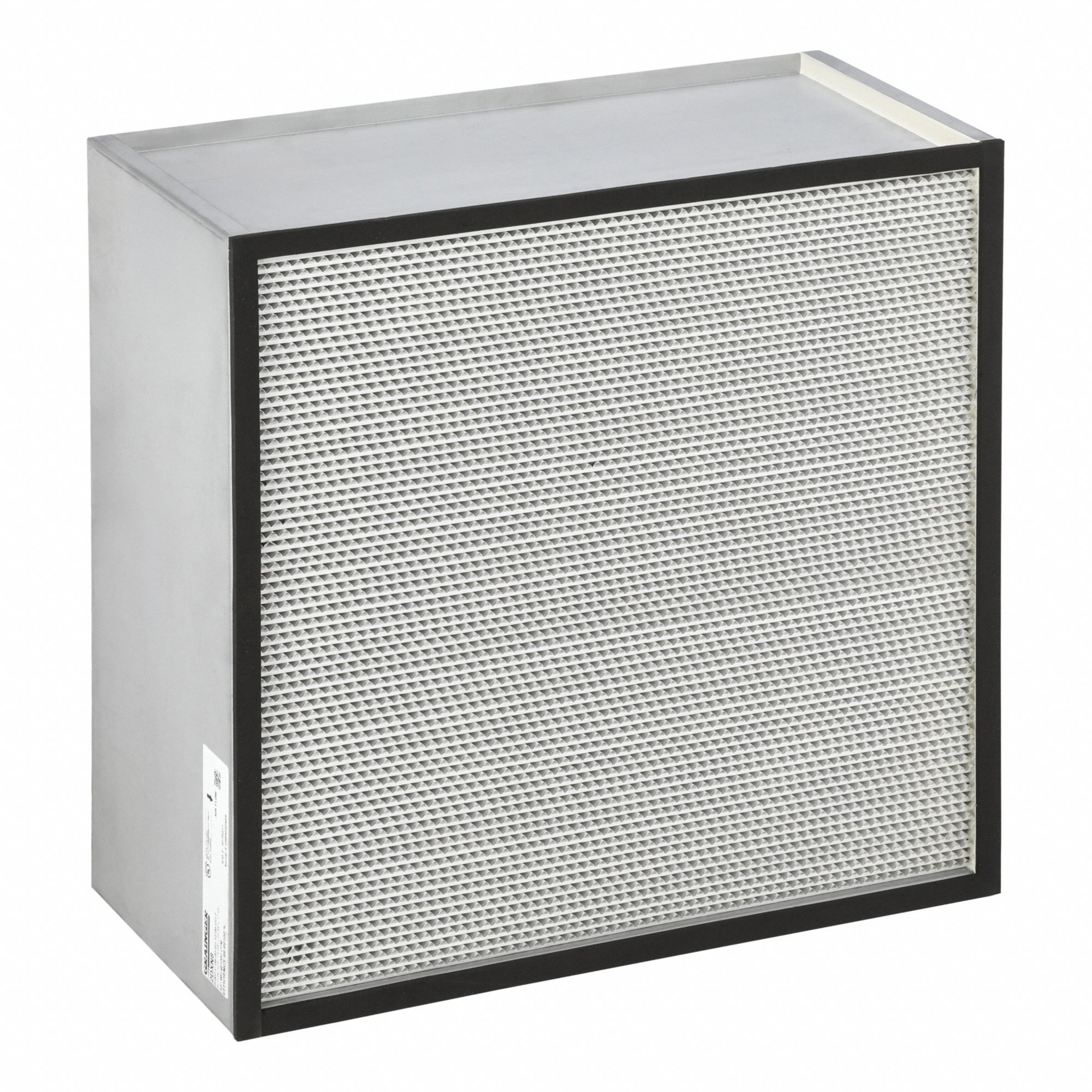 HEPA Air Filter: 24 in x 24 in x 12 in, 99.99% Filter Efficiency, Downstream Face