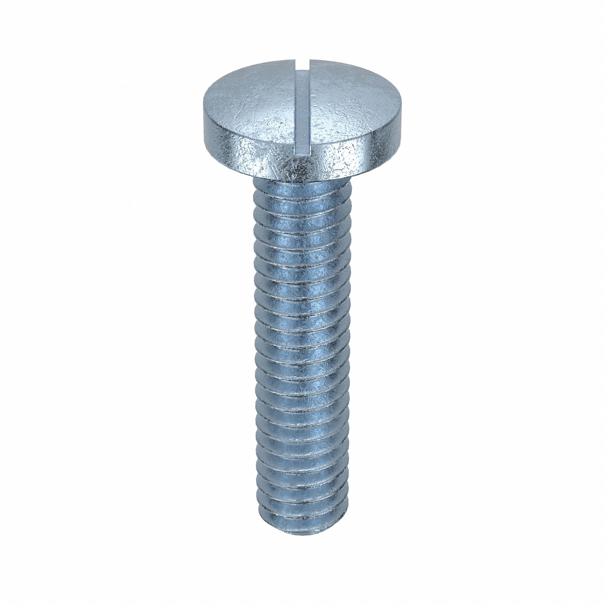 Machine Screw: #8-32 Thread Size, 3/4 in Lg, Steel, Zinc-Plated, Pan, Slotted, Machine Screw, 100 PK