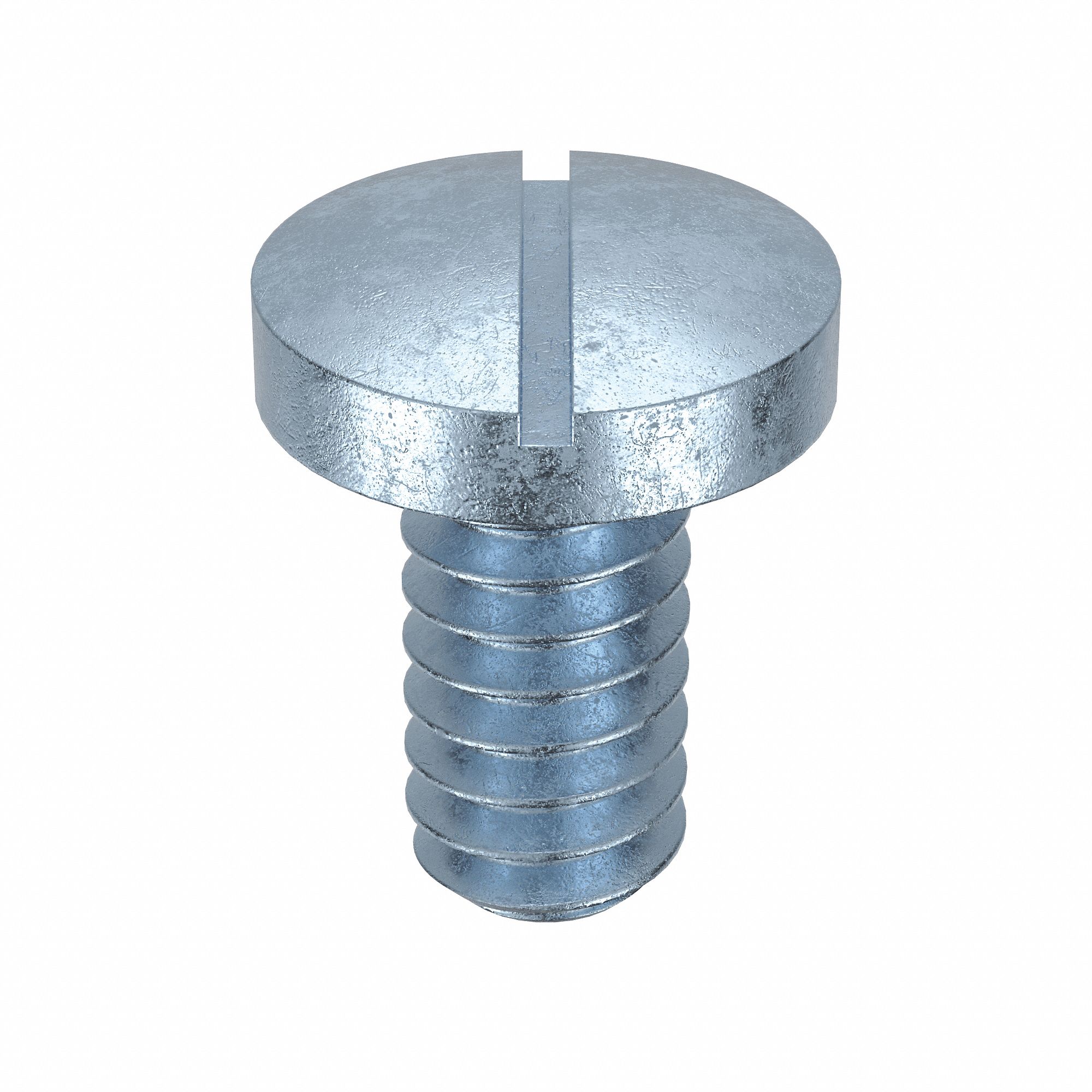 Machine Screw: #10-24 Thread Size, 3/8 in Lg, Steel, Zinc-Plated, Pan, Slotted, 100 PK