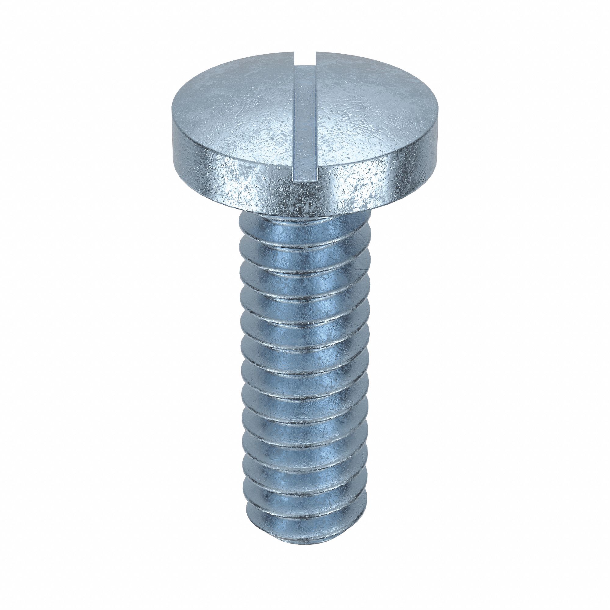 Machine Screw: #10-24 Thread Size, 5/8 in Lg, Steel, Zinc-Plated, Pan, Slotted, 100 PK