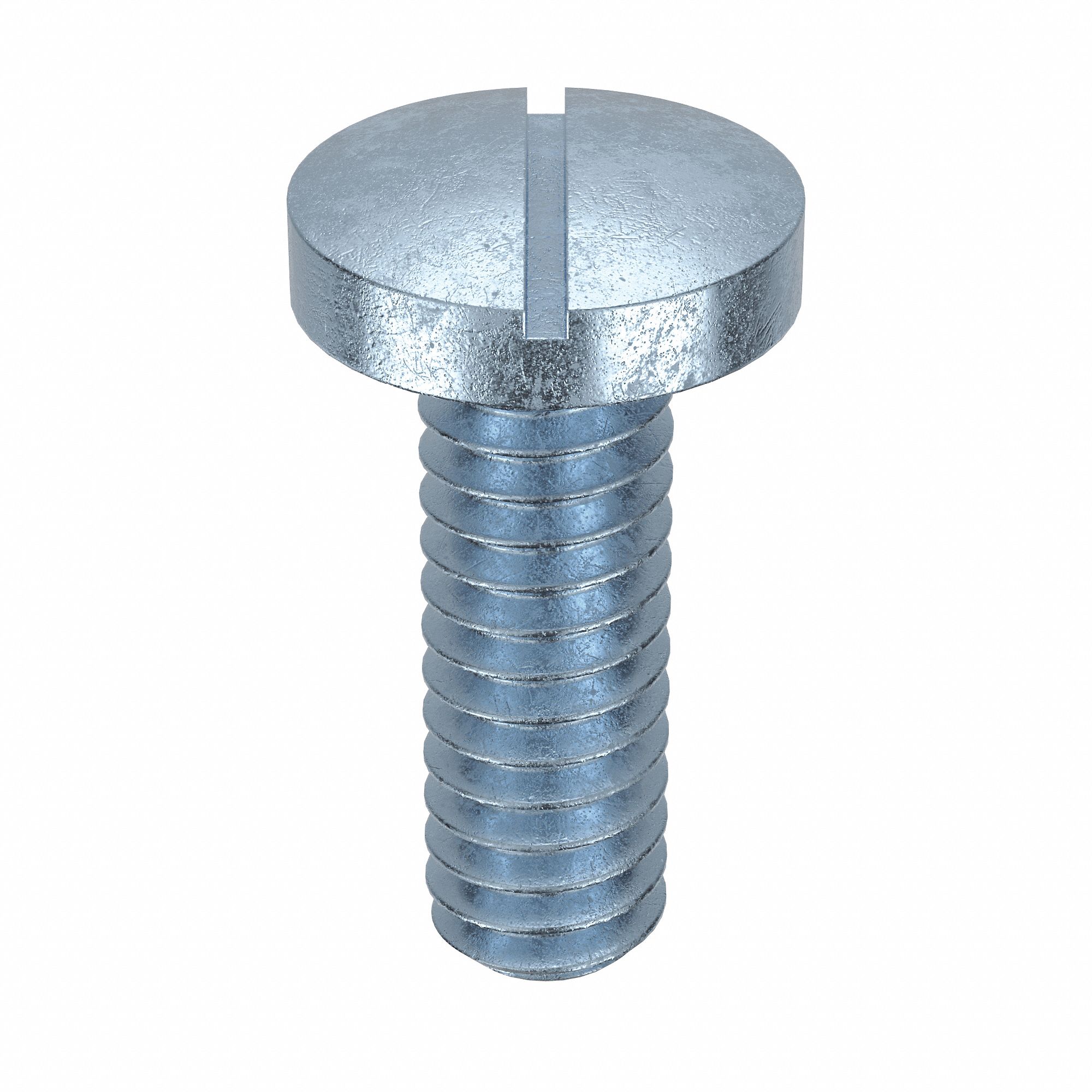 Machine Screw: 1/4"-20 Thread Size, 3/4 in Lg, Steel, Zinc-Plated, Pan, Slotted, 100 PK