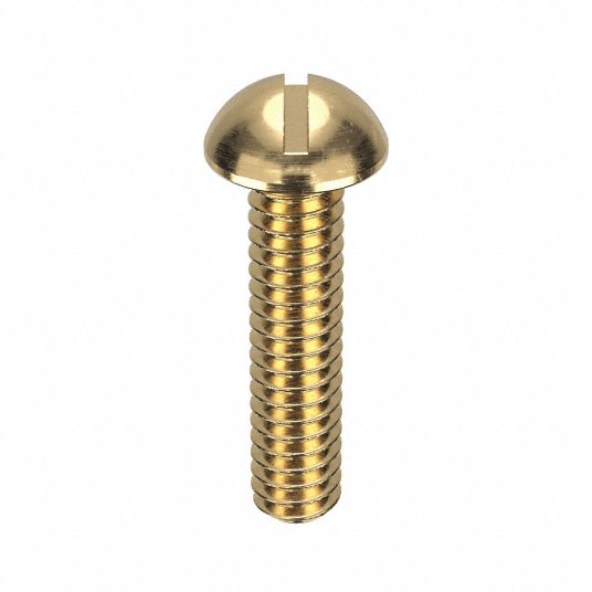 2-56 Brass Slotted Round Head Machine Screws