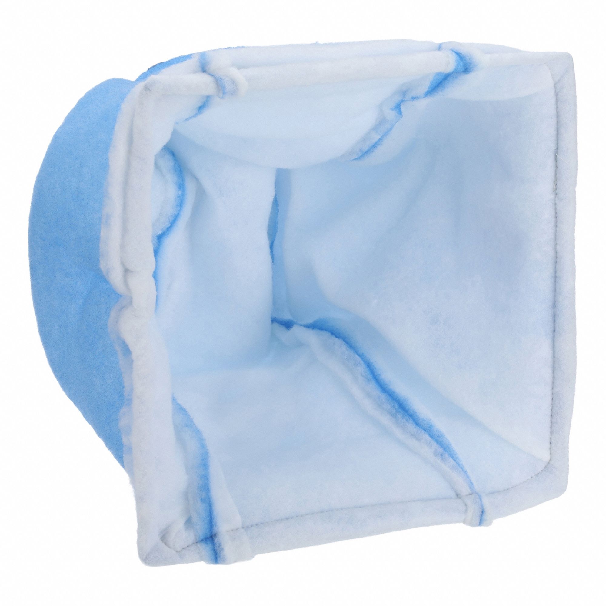 Cube Air Filter: 20 in x 20 in x 15 in, 1 Pockets, Synthetic, Blue/White, MERV 8