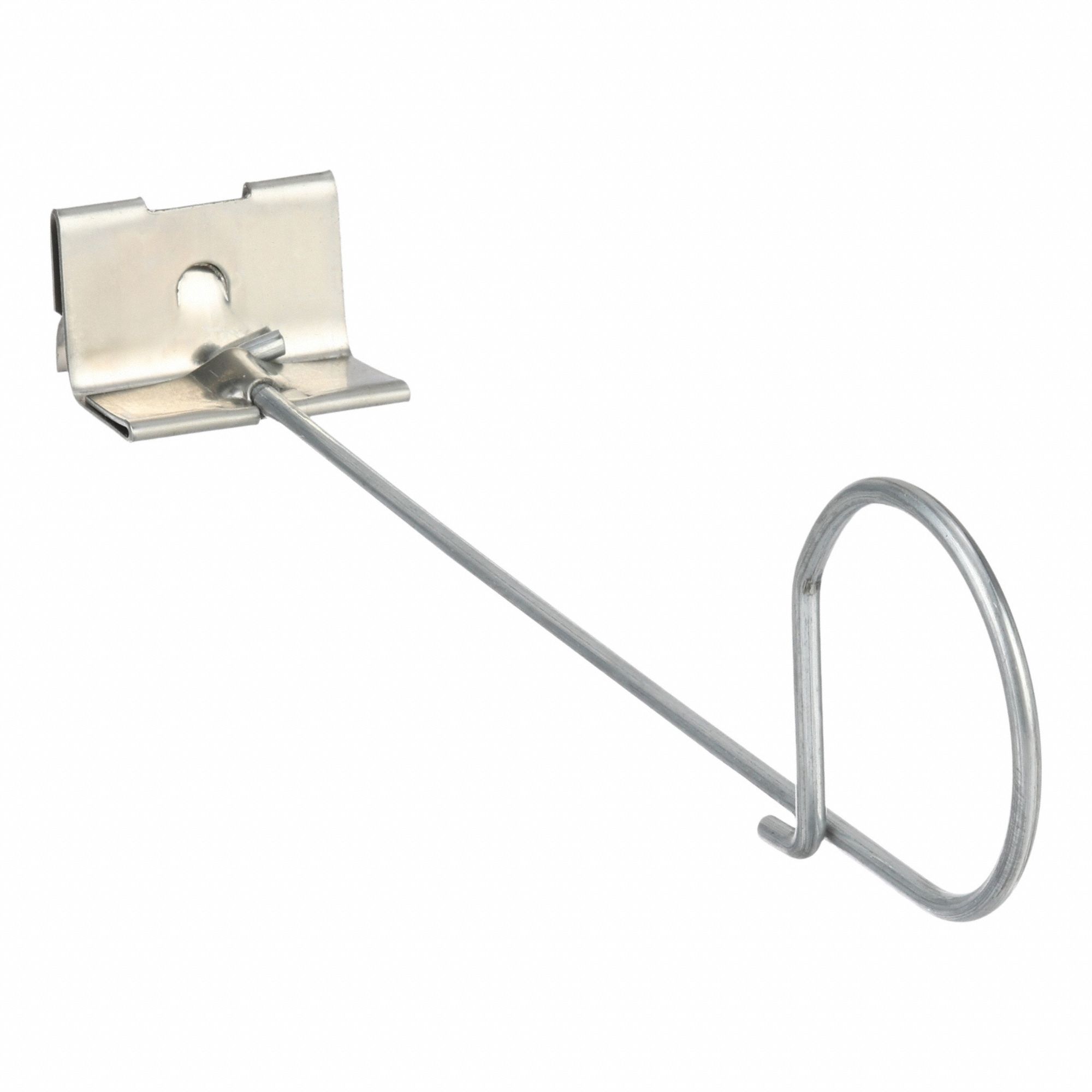 Air Filter Holding Clip: 6 in Actual Lg, 18 ga Clip Wire Gauge, Galvanized Steel, 12 PK