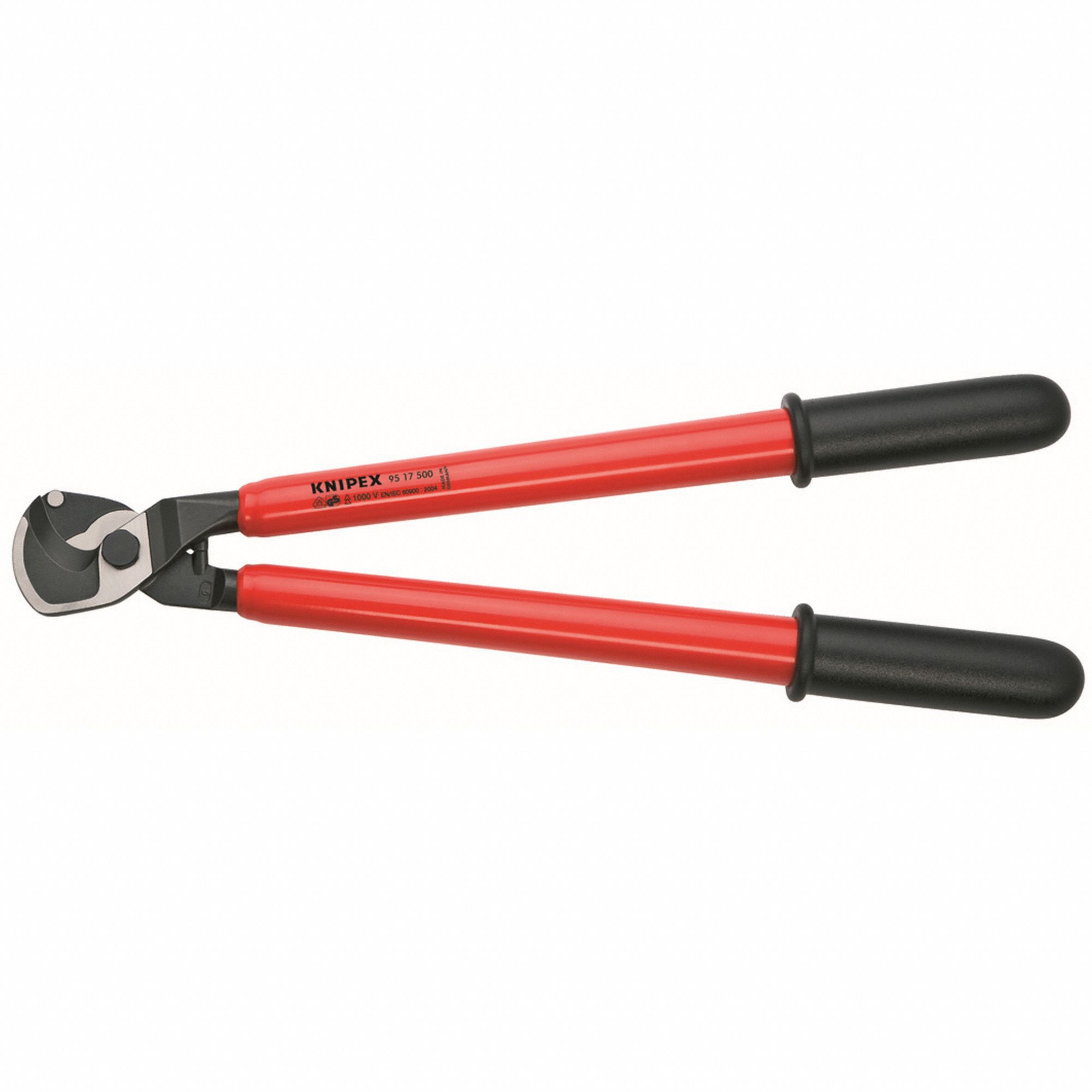 Insulated Cable Cutter: Plastic Handle, Shear, For 1 1/16 in Max Dia Aluminum Electric Cable