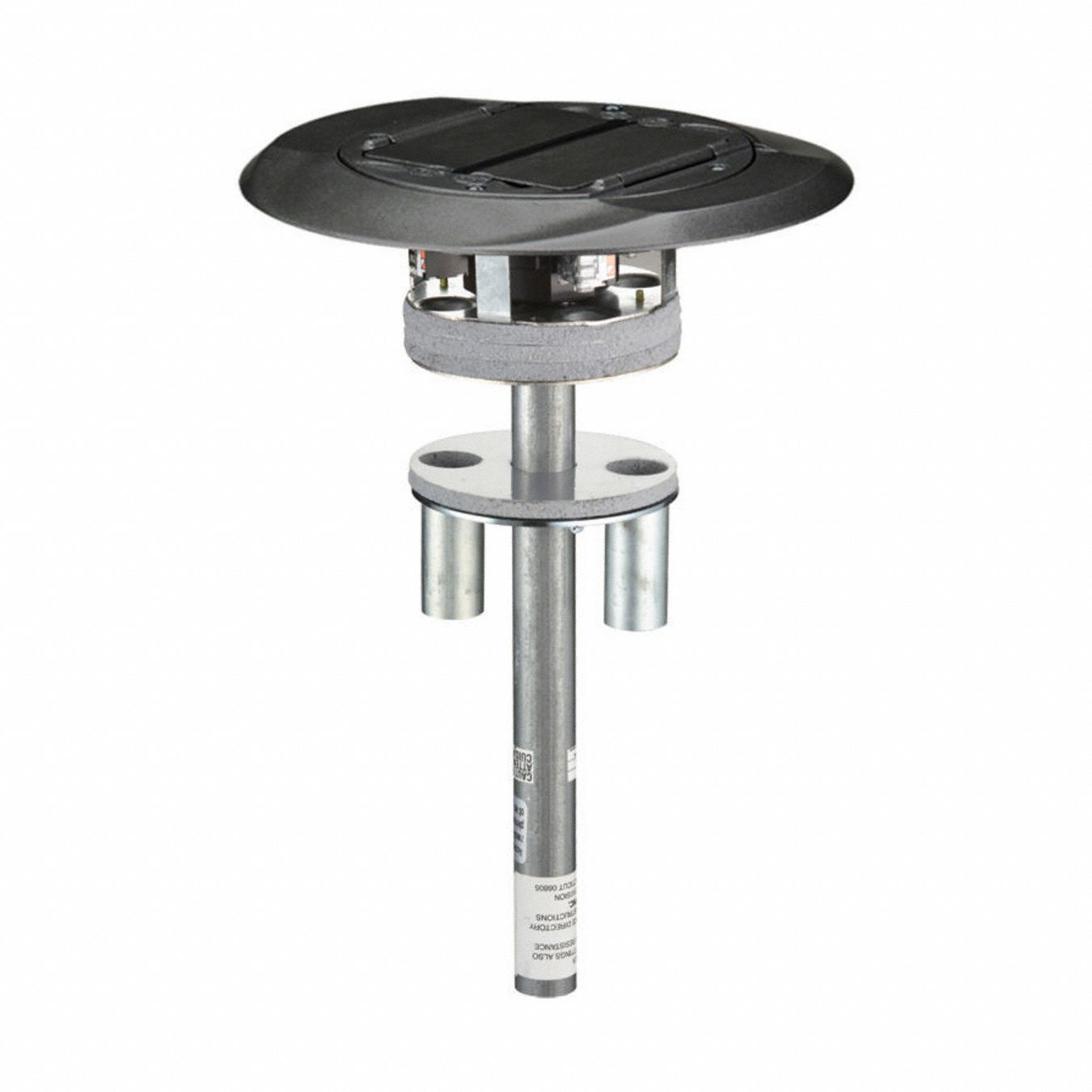 Fire Rated Poke Through: Round, (3) 3/4 in For Conduit Sizes, Black