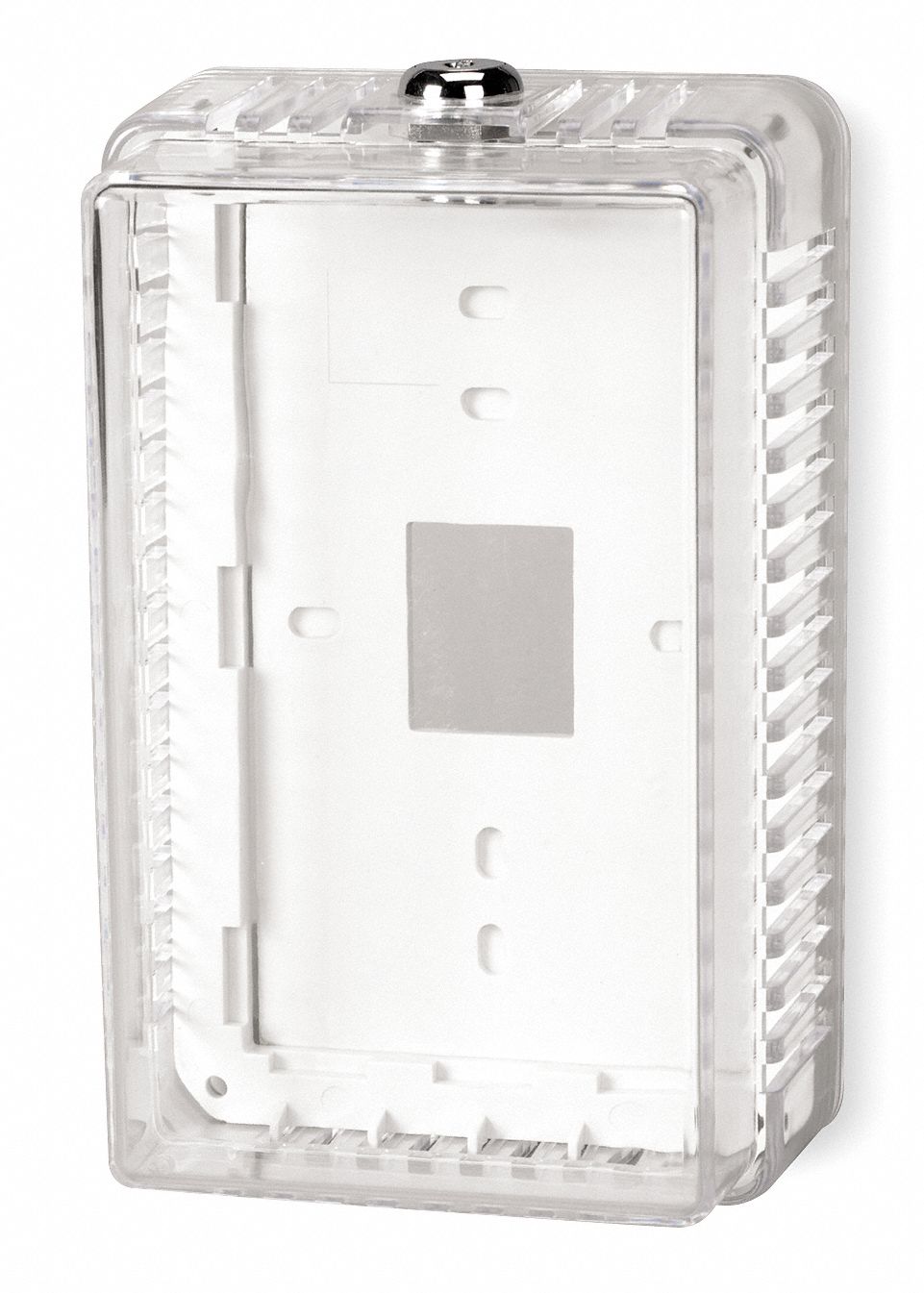 6 Grainger Universal Thermostat Guard Clear Plastic Locking Cover 13G329 for sale online