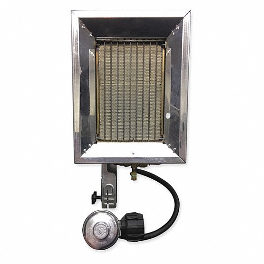 Portable Gas Tank-Top Heater: 16,000 BtuH Heating Capacity Output, Rectangle, 1 Heads