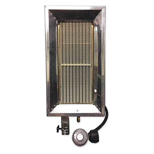 Portable Gas Tank-Top Heater: 32,000 BtuH Heating Capacity Output, Rectangle, 1 Heads
