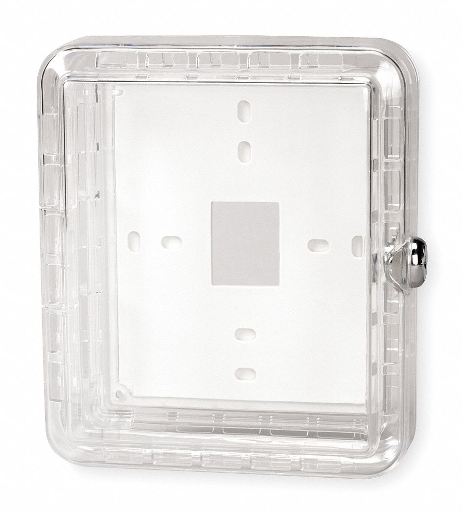 GRAINGER APPROVED Universal Thermostat Guard Plastic, SnapOn, Clear