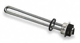 WATER HEATER ELEMENT: HWD, 2,500 W, 240V AC, THREADED PIPE, 9.38 IN INSERT LG