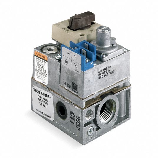 HONEYWELL Gas Valve, 250,000 BtuH Capacity, Standing Pilot Ignition ...