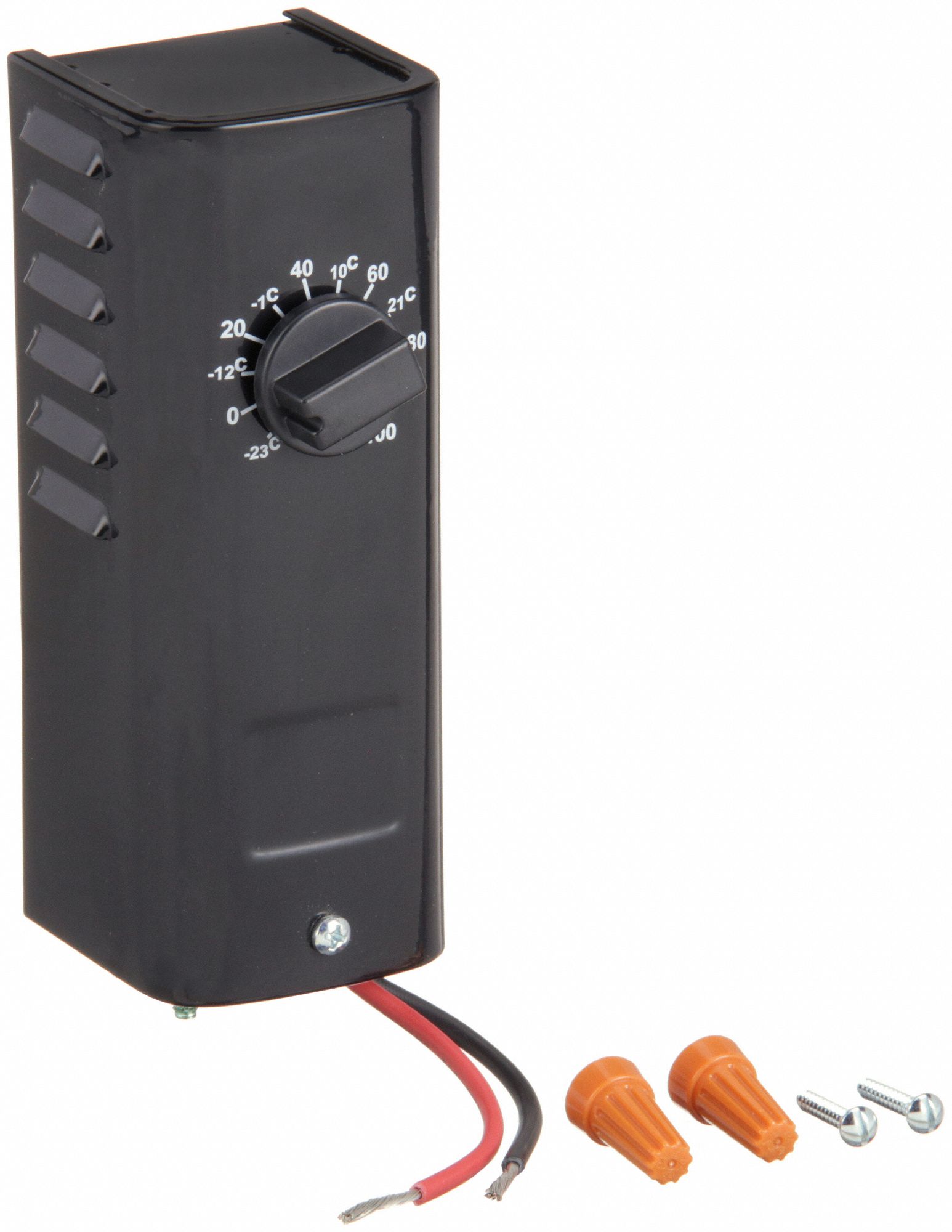 LINE VOLT MECHANICAL THERMOSTAT, HEAT ONLY, STEEL, -10 °  TO 100 ° F, 6 ° F TO 8 ° F, BI-METAL