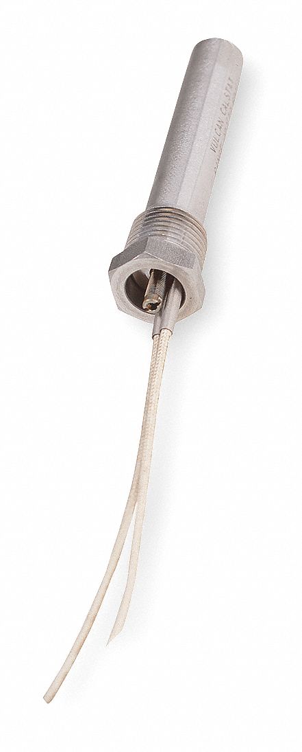 CAL-STAT THERMOSTAT, PIPE THREAD, CLOSE ON RISE, -100 °  TO 600 ° F, .5  ° F, ½ IN SHEATH DIA