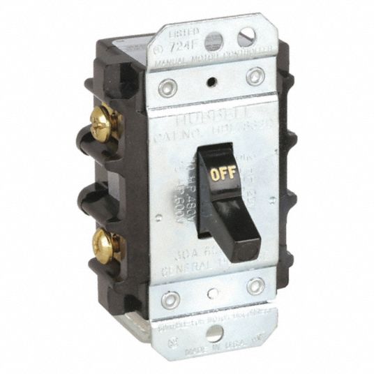 HUBBELL WIRING DEVICE-KELLEMS Manual Motor Switch, Toggle, No Enclosure