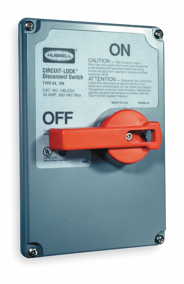 HUBBELL WIRING DEVICEKELLEMS NEMA 4X Replacement Cover, Disconnect Switch Size 30 A 2EAW1