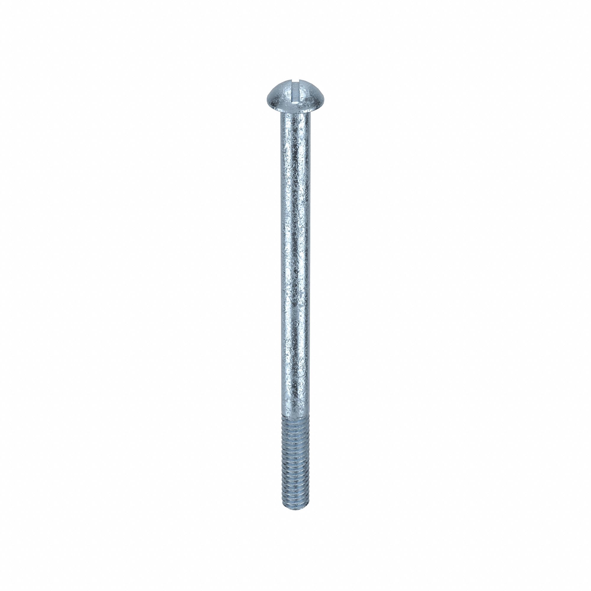 Machine Screw: 1/4"-20 Thread Size, 4 in Lg, Steel, Zinc-Plated, Round, Slotted, 100 PK