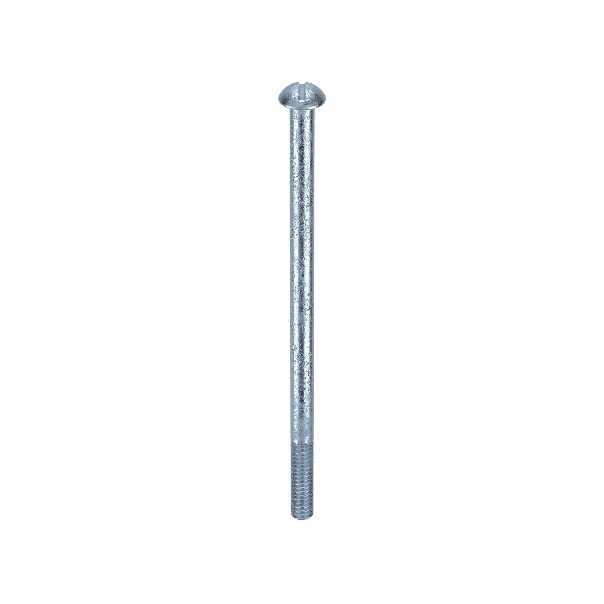 Machine Screw: #5-40 Thread Size, 3 in Lg, Steel, Zinc-Plated, Round, Slotted, Machine Screw, 100 PK