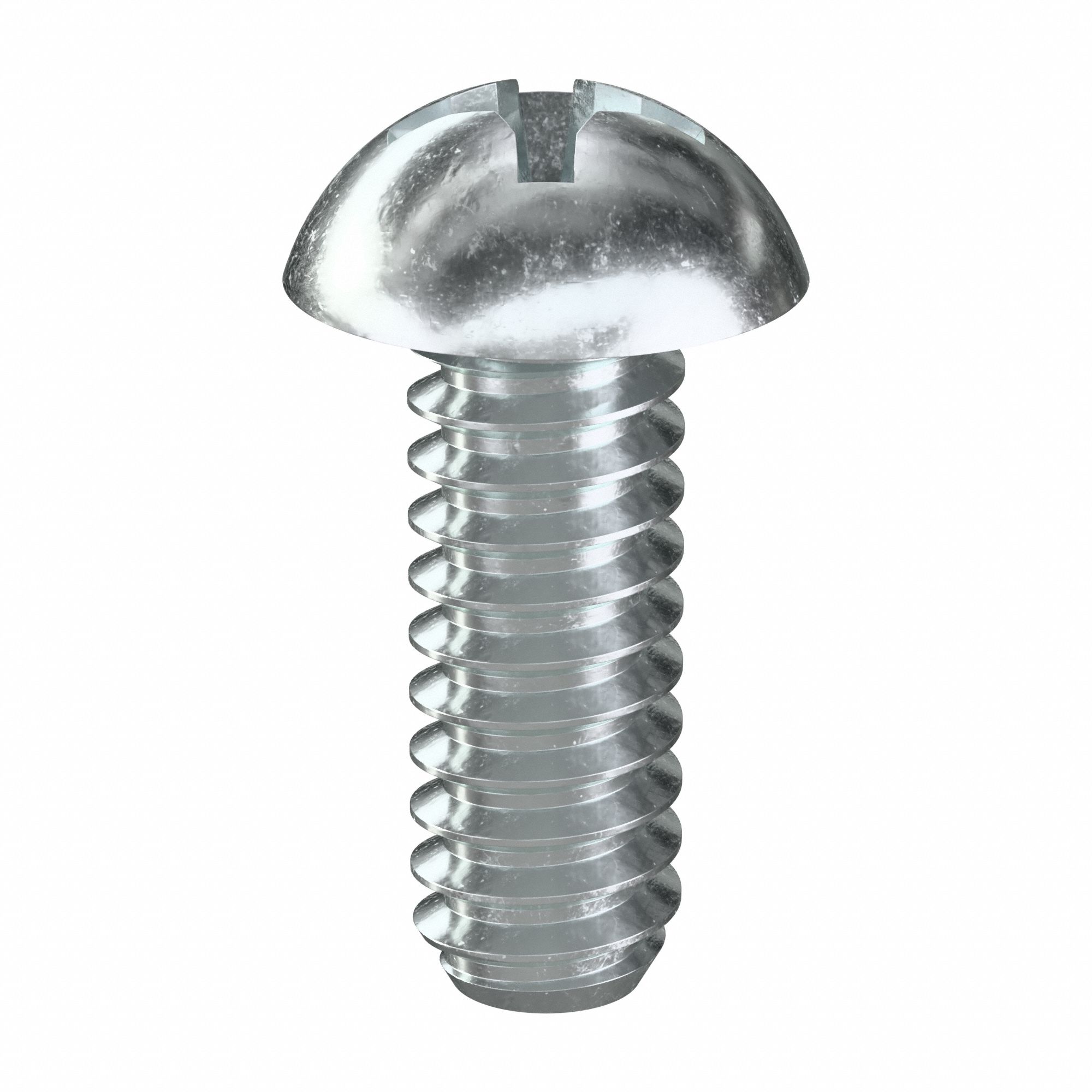 Machine Screw: #6-32 Thread Size, 3/8 in Lg, Steel, Zinc-Plated, Round, Phillips, 100 PK