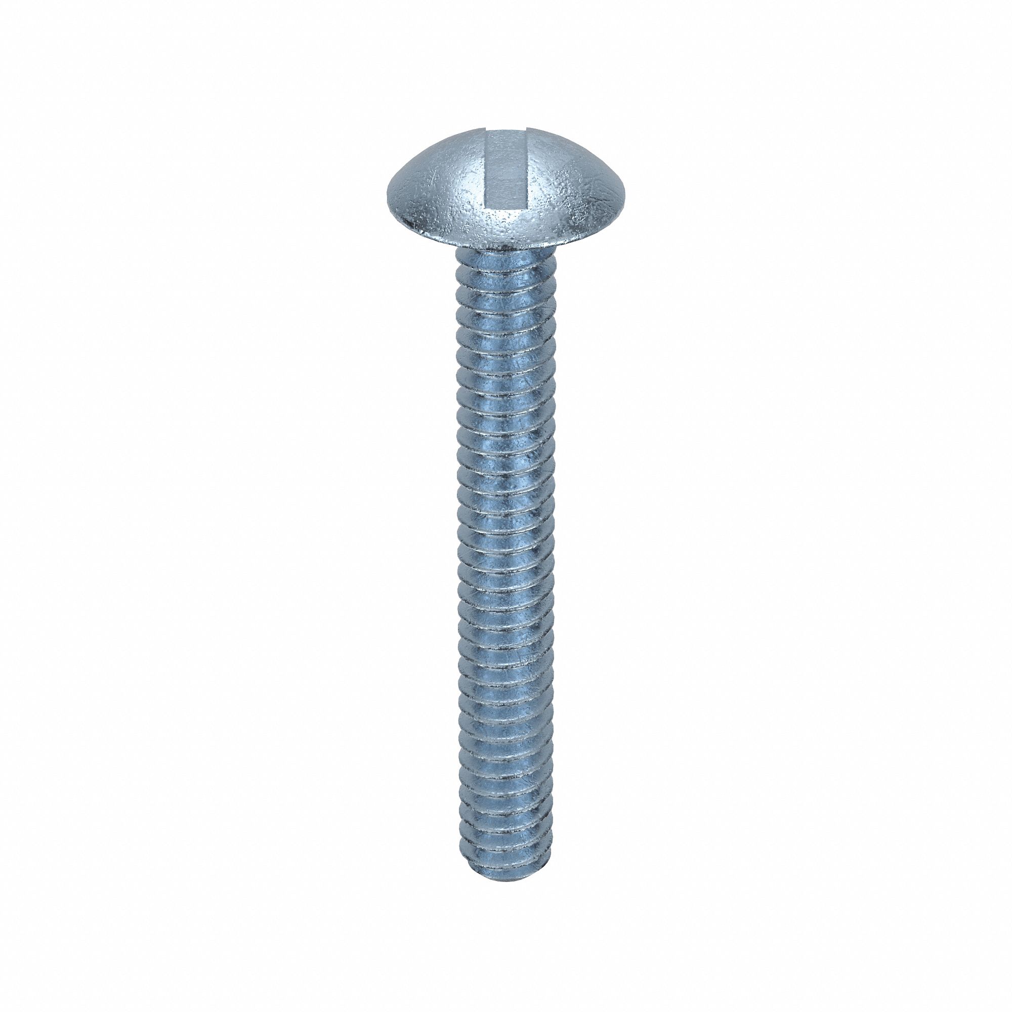Machine Screw: #6-32 Thread Size, 1 in Lg, Steel, Zinc-Plated, Truss, Slotted, Machine Screw, 100 PK