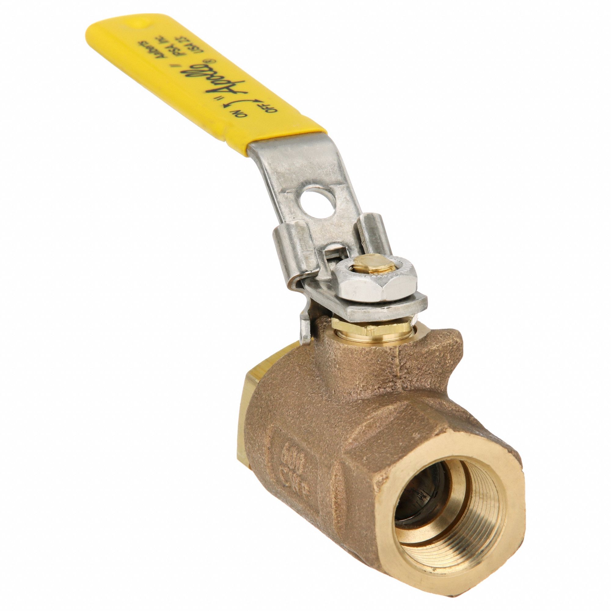 Manual Two-Way Ball Valve: 3/4 in, Bronze, Straight, FNPT x FNPT, 600 psi Max. Pressure (CWP)