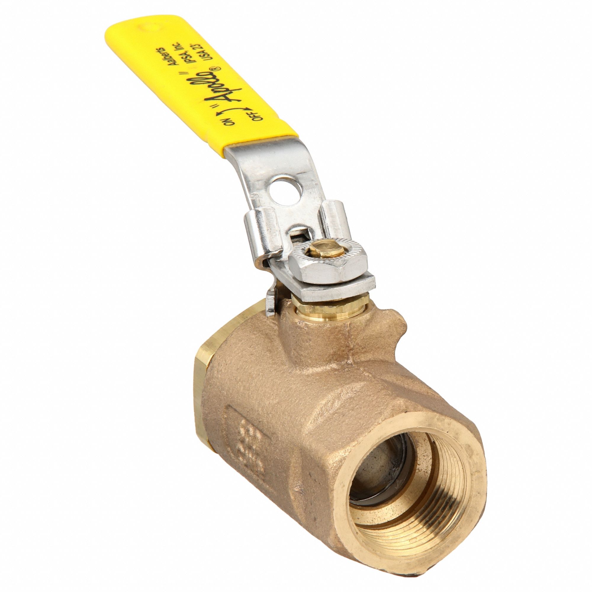 Manual Two-Way Ball Valve: 1 in, Bronze, Straight, FNPT x FNPT, 600 psi Max. Pressure (CWP)